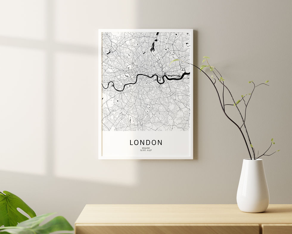 Miniaturbild: Deine Lieblingsstadt - Koordinaten ❤ Personalisiertes City Poster