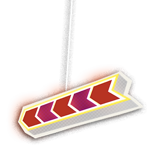 Flashing Purple Arrow