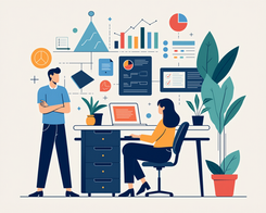 Small business team using managed IT services to improve productivity, security, and daily operations