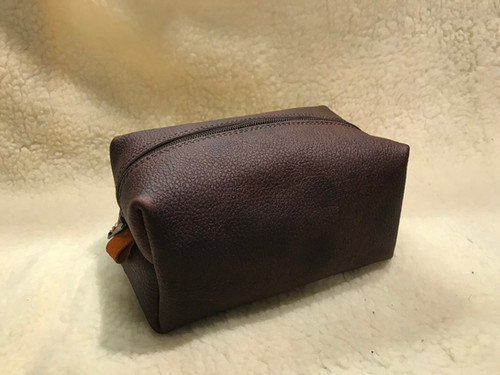 handmade leather dopp kit
