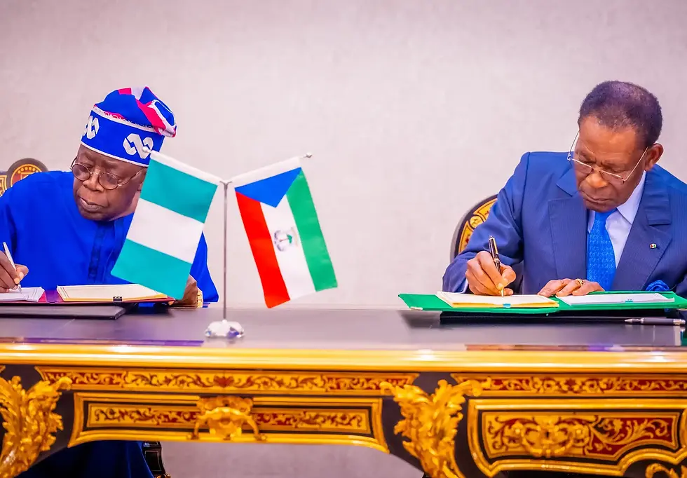 Tinubu, Mbasogo Sign Agreement On Gulf Of Guinea Gas Pipeline