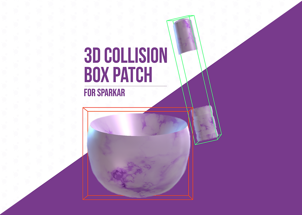 3D bounding box collision patch for augmented reality using spark AR