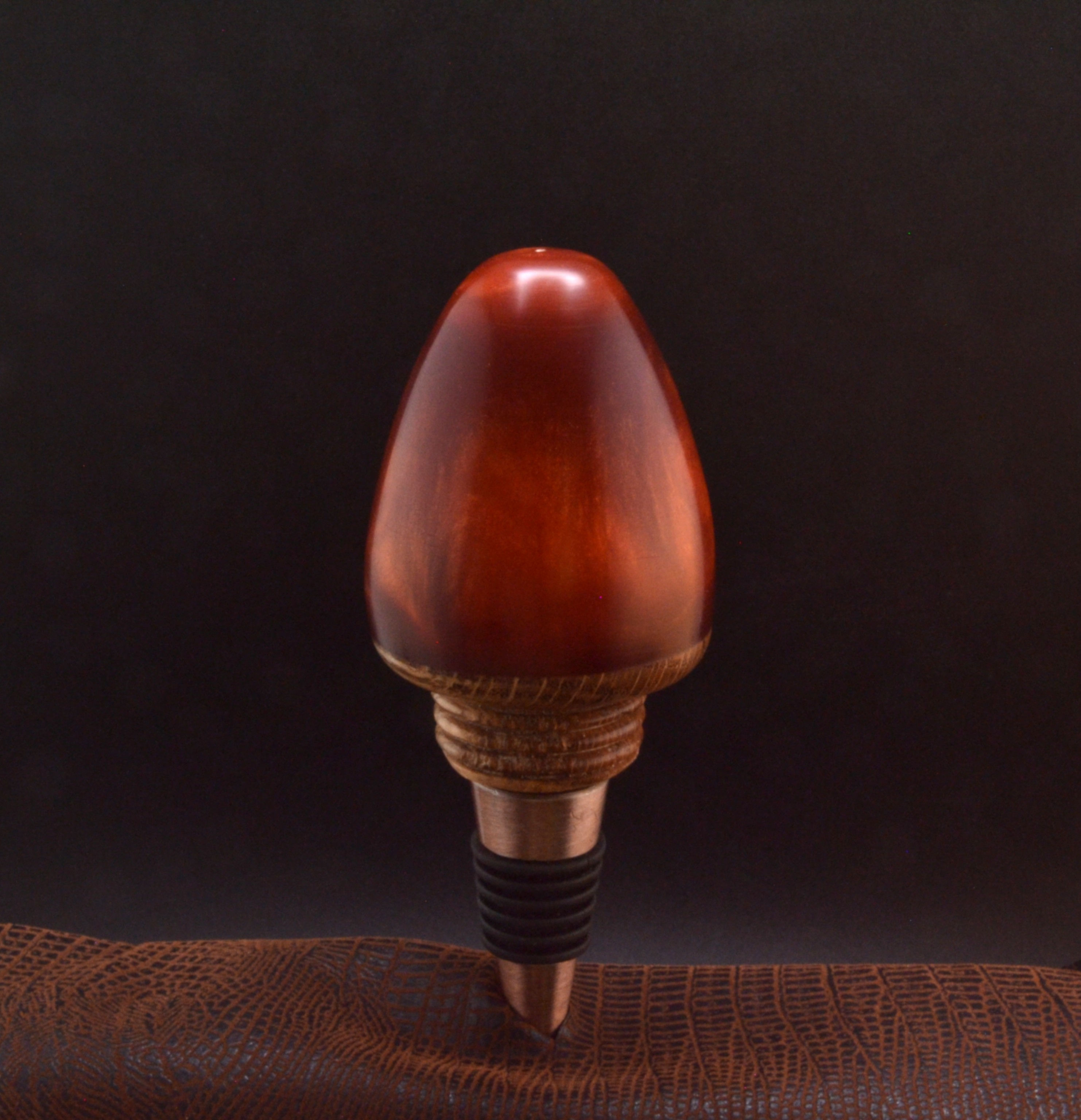 Red Oak and Red Epoxy Winestopper