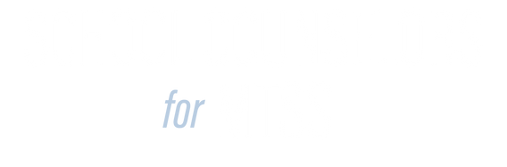 image of a multi colored thumb print with the words School Counselors for MTSS