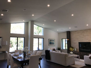 After acoustic ceiling removal and paint
