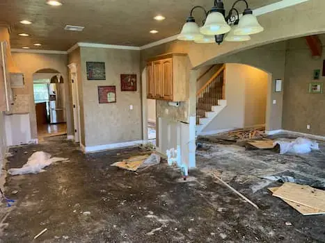 Moisture inspection for water-damaged flooring