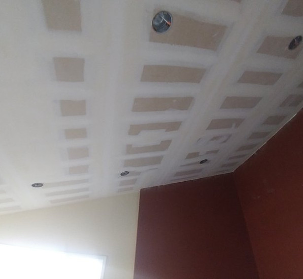 joint compound coating after popcorn ceiling removal preparing smooth drywall finish