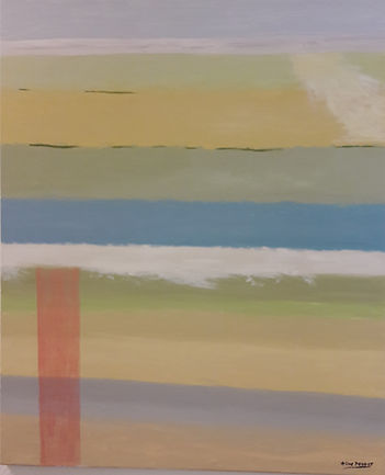 La mer, peinture à l’huile sur toile d’Aline Pouget