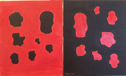 Opposition, peinture à l’huile sur toile d’Aline Pouget