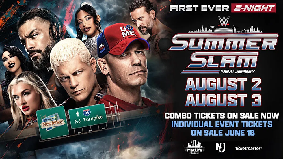WWE SummerSlam: New Jersey official promotional poster
