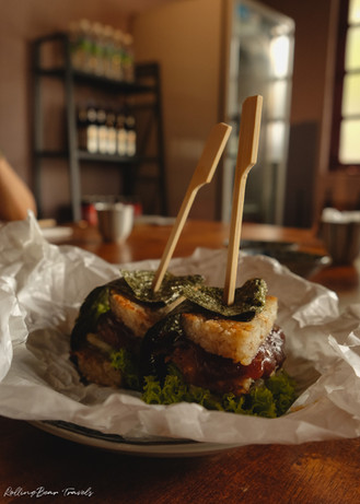 Shokudo Niban food photography: Unagi Kabayaki Rice Burger | RollingBear Travels