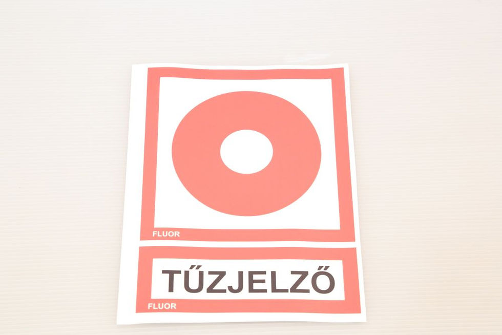 Indexkép: Matrica Tűzjelző felirattal. Utánvilágítós