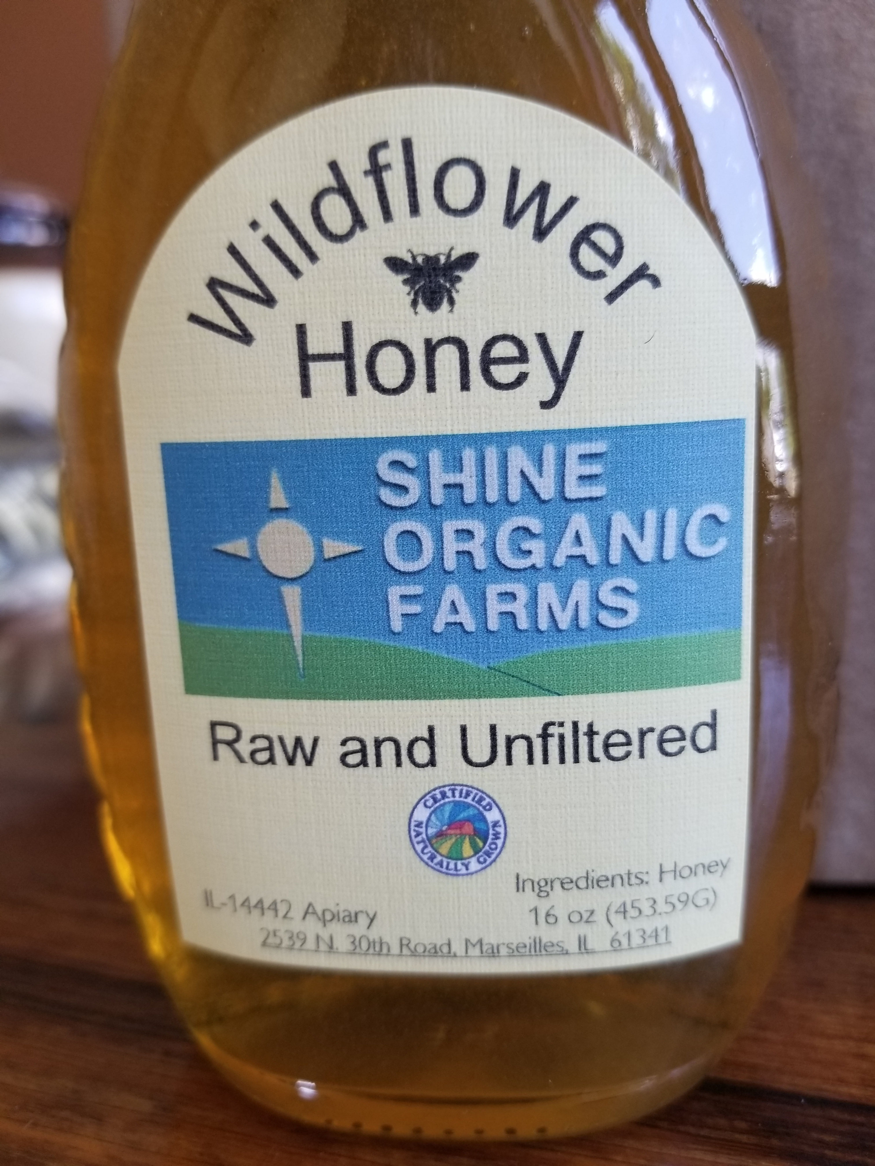 Wildflower Honey- Raw Unfiltered 2 pound glass jar
