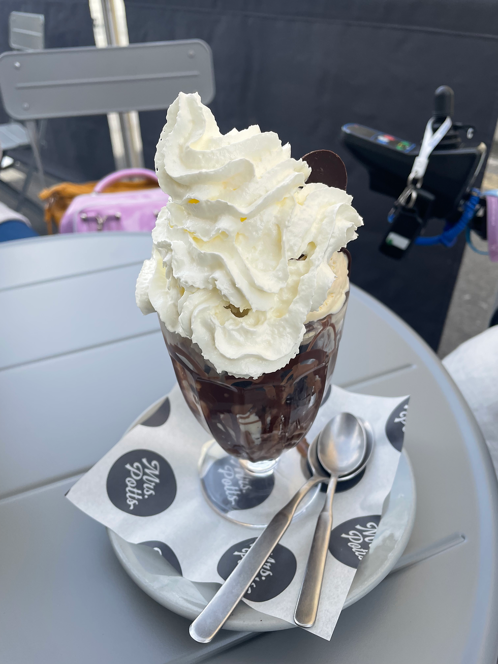 mrs potts chocolate fudge brownie ice cream sundae