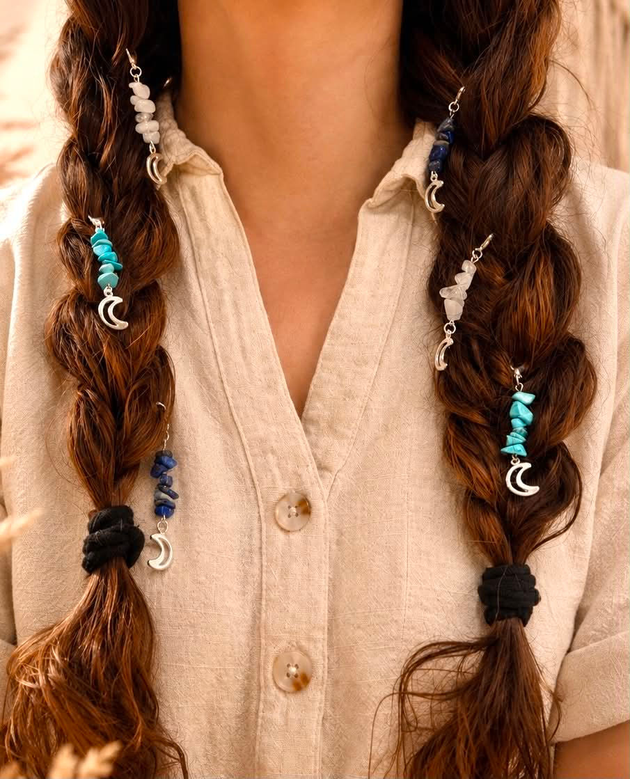 "The Gem-ini" Crystal Hair Pendants