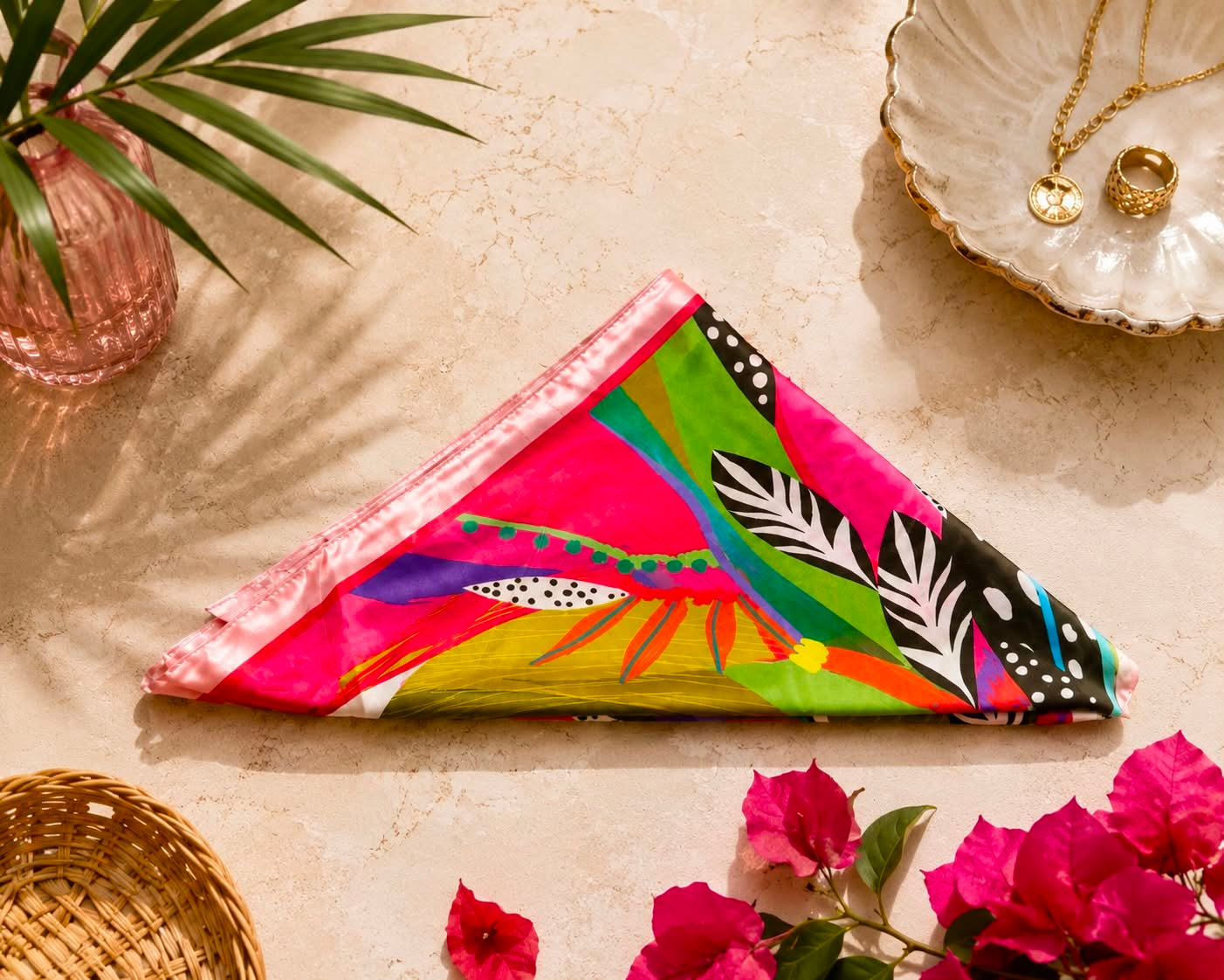 "Wrap Star" Abstract Hair Scarves