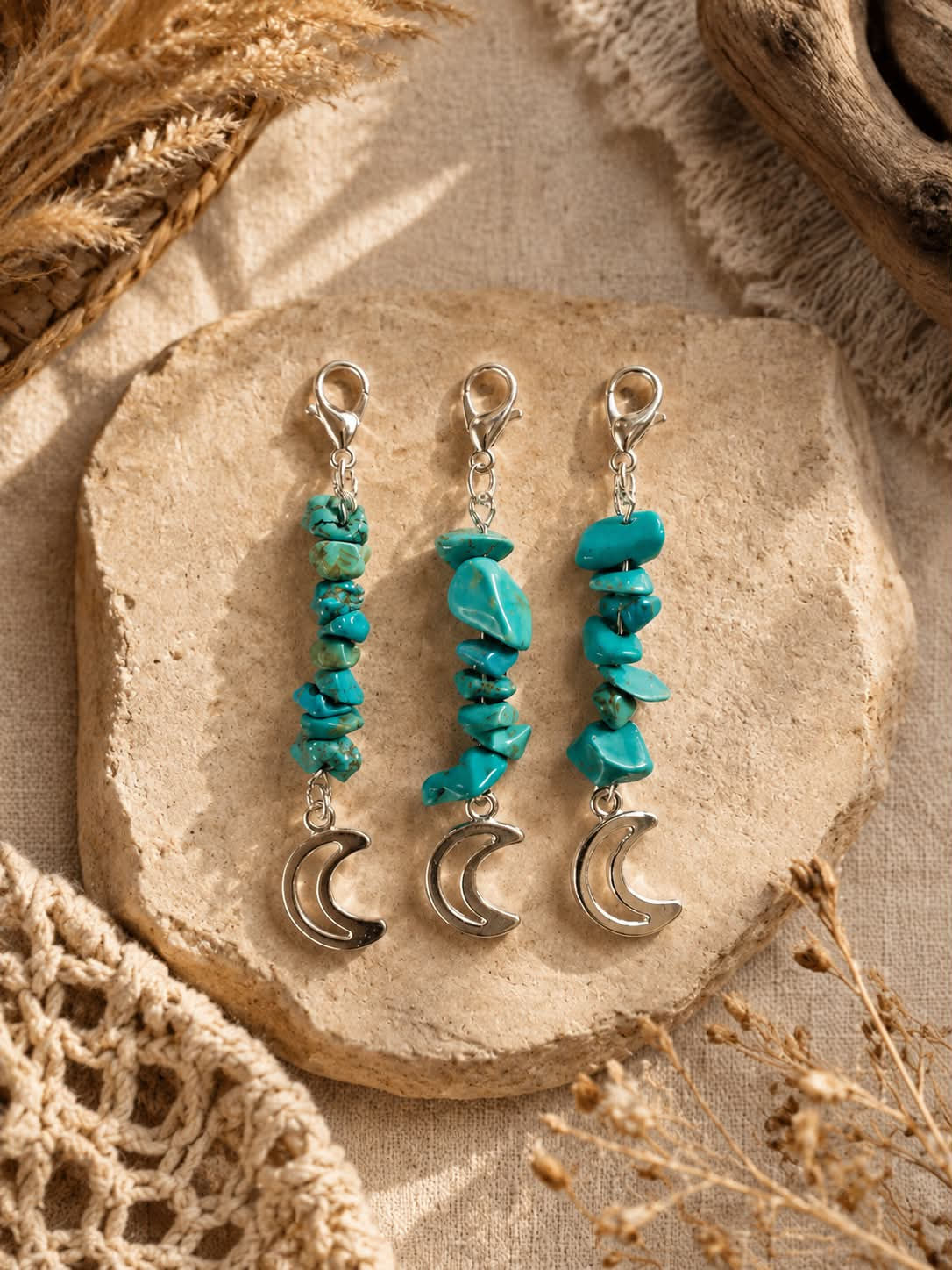 "The Gem-ini" Crystal Hair Pendants