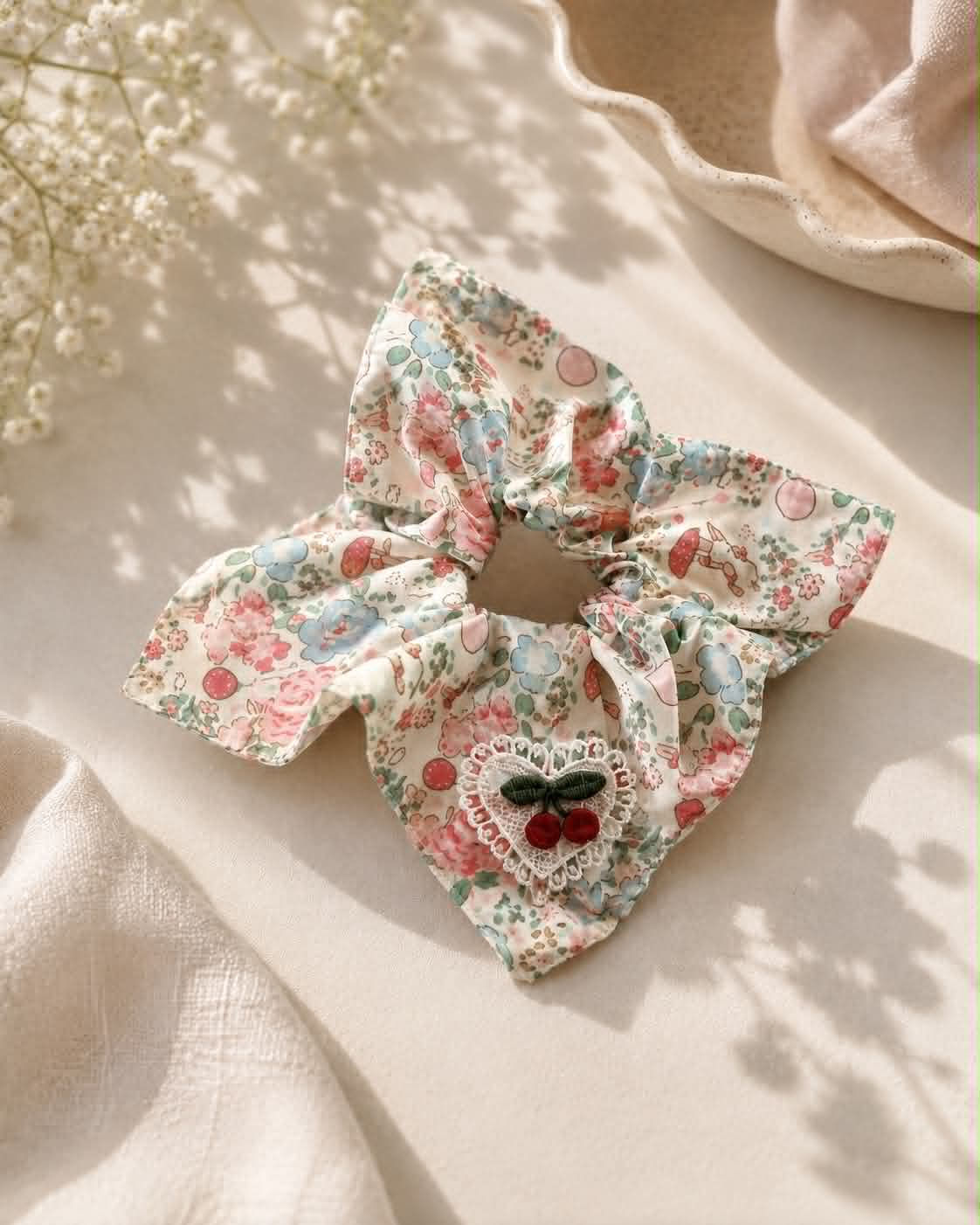 "Scrunch Time" Vintage Kerchief Scrunchies