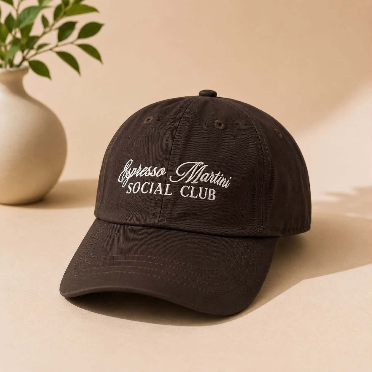 "Espresso Martini Social Club" Embroidered Baseball Cap