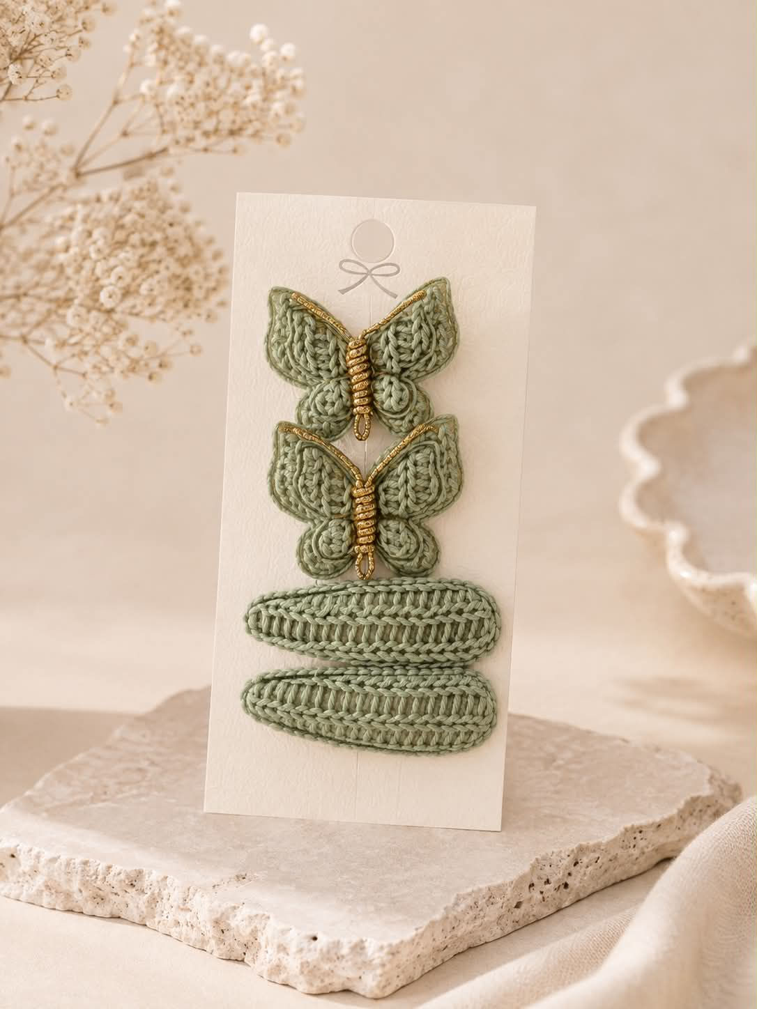 "Butterfly Effect" Knit Clips