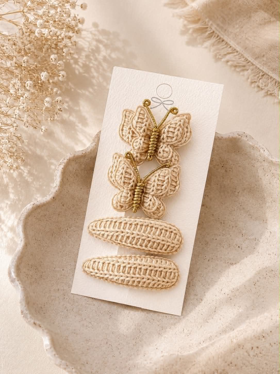 "Butterfly Effect" Knit Clips