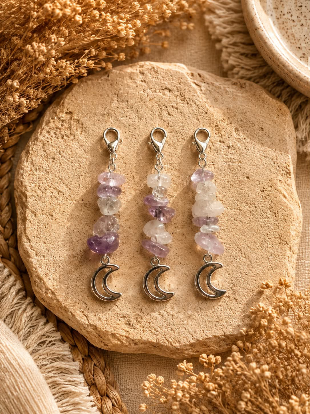 "The Gem-ini" Crystal Hair Pendants