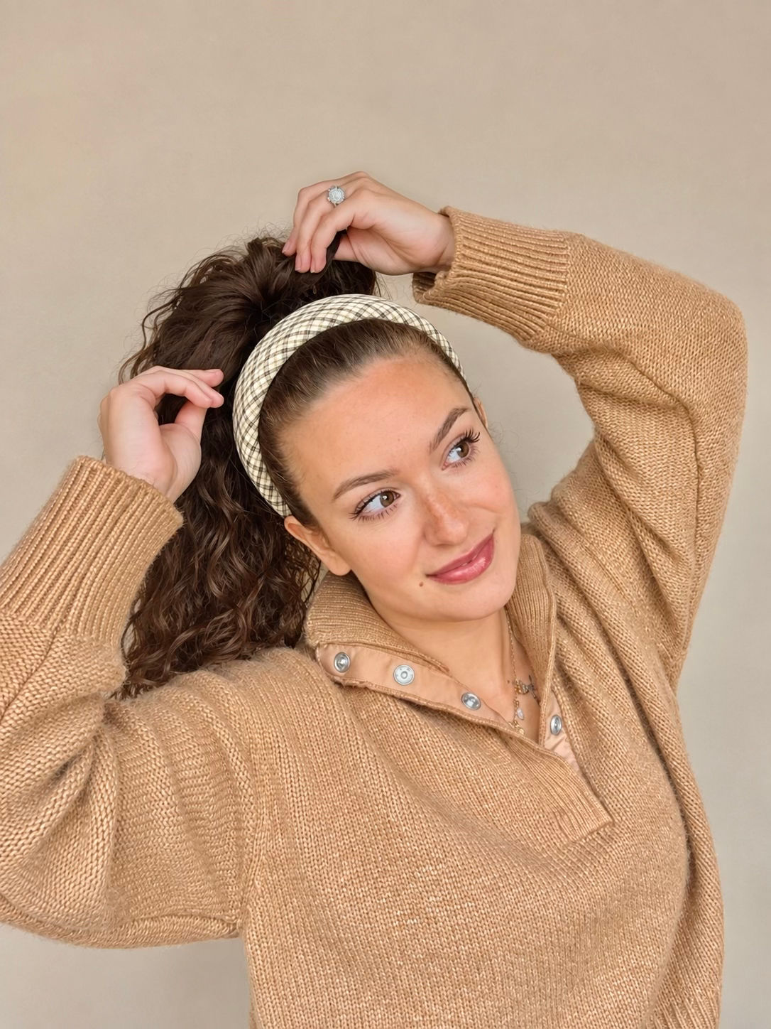 “Gossip Girl” Argyle High Crown Handmade Headband