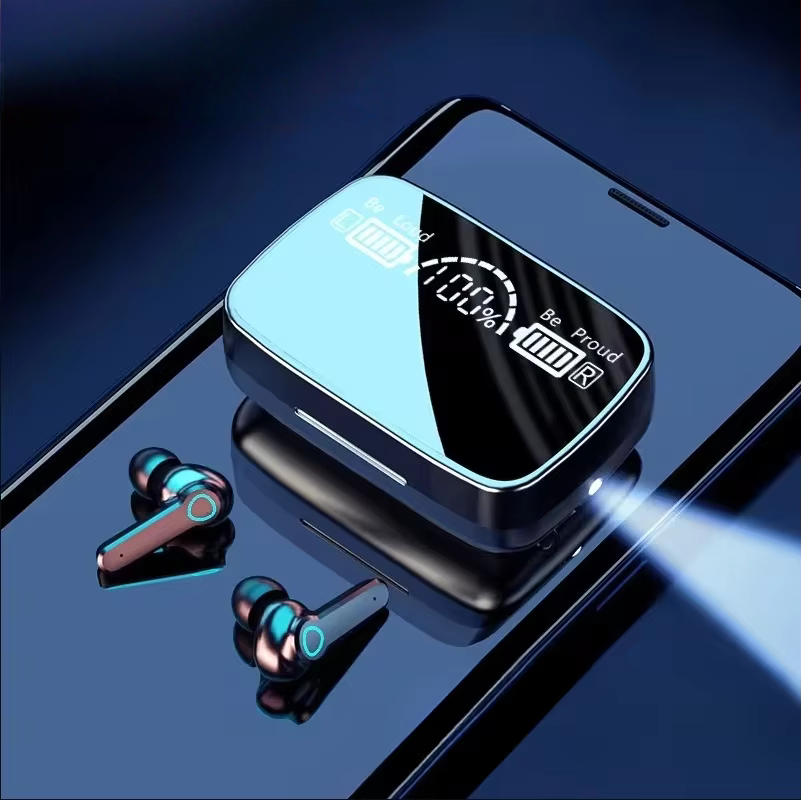 Thumbnail: 48H Battery M19 TWS Bluetooth 5.3 Earphones, Digital LED Display Touch Control, 