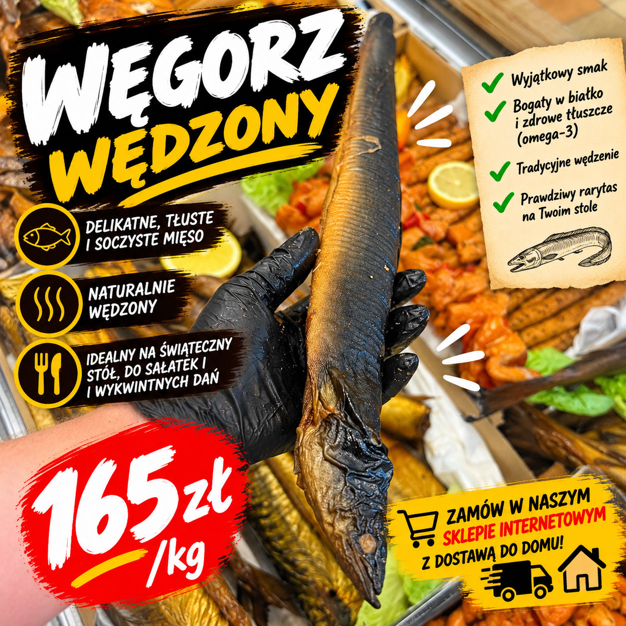 WĘGORZ WĘDZONY OK 800g
