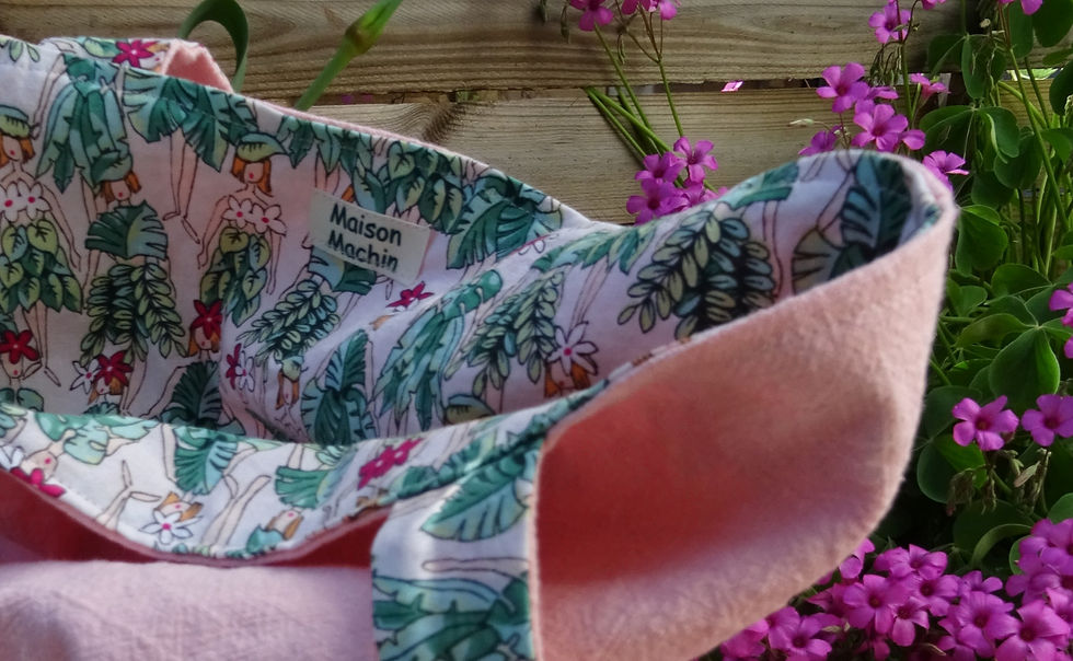 Miniature : Sac en lin réversible - rose