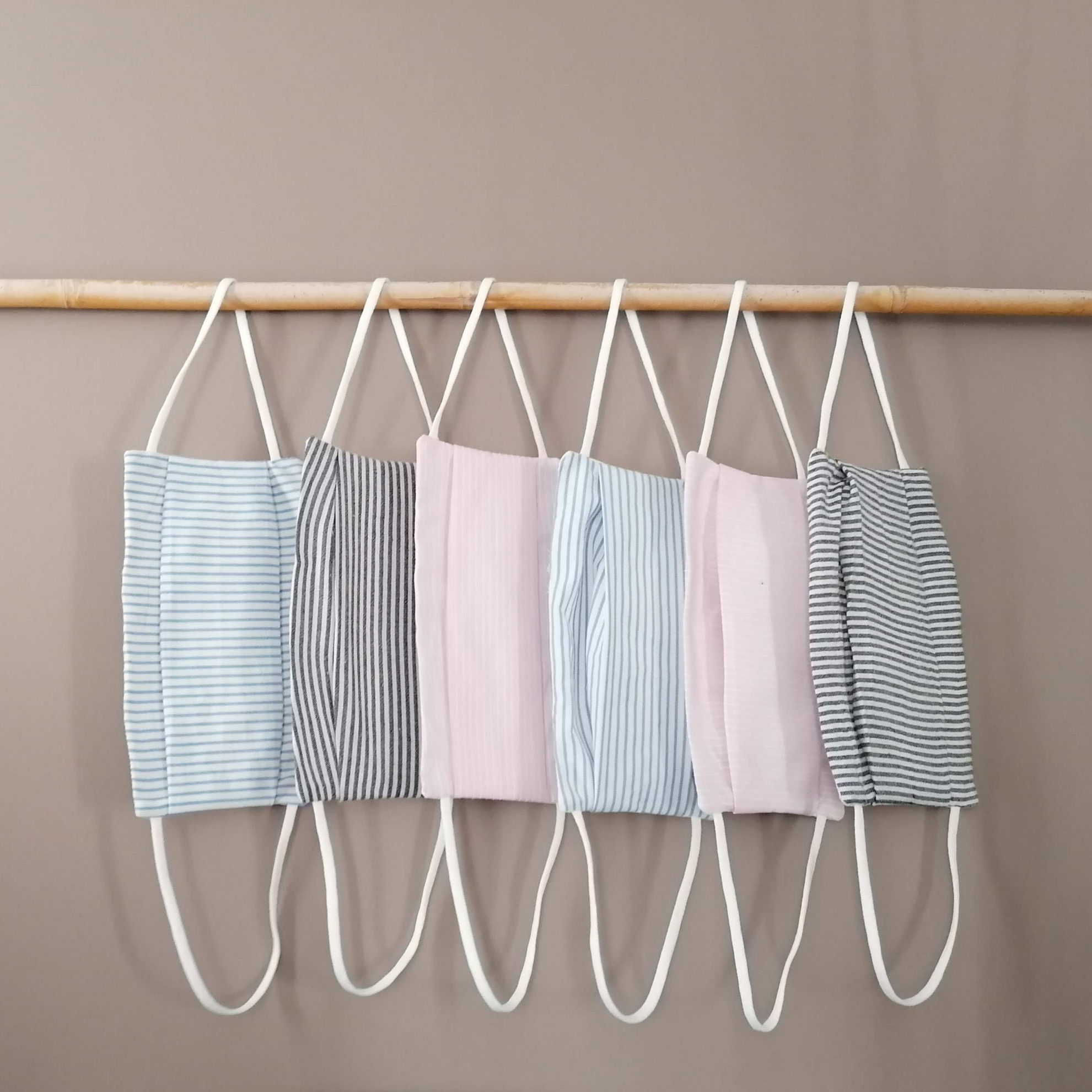 les petits rayés - masques tissu 3 couches