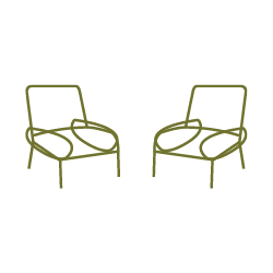 Illustrations of 2 counselling chairs used as a decorative icon