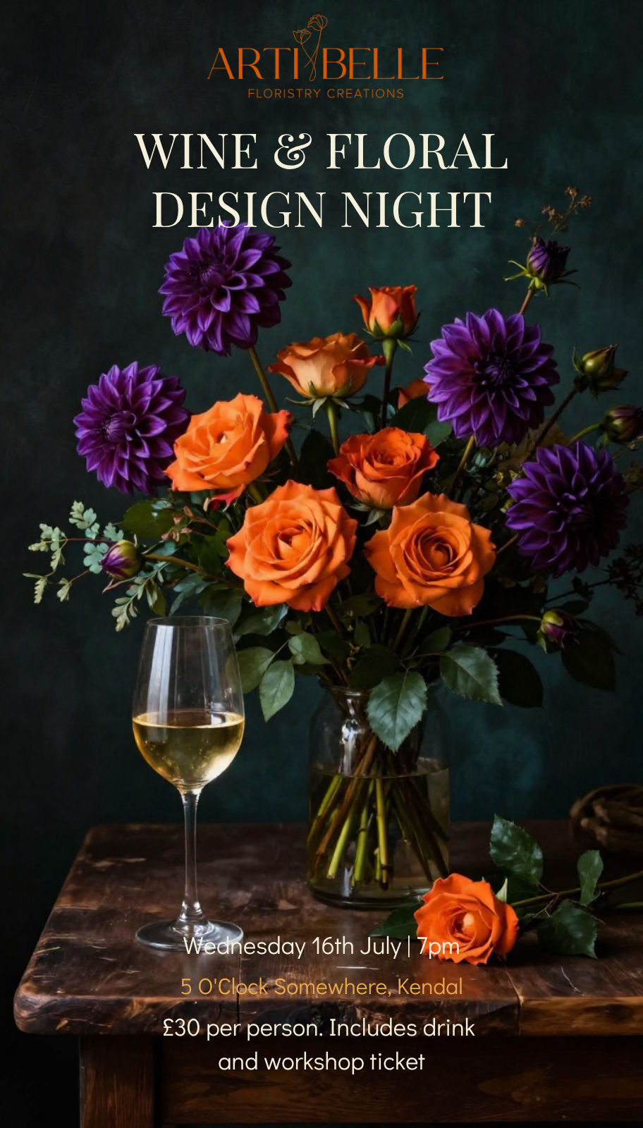 Wine and Floral Design Evening