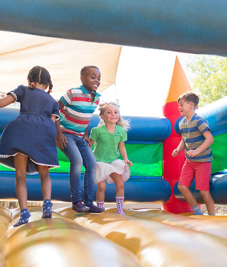 Children Playing on Bouncy Castle