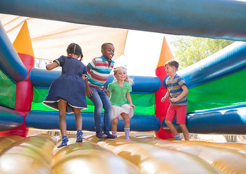 Children Playing on Bouncy Castle