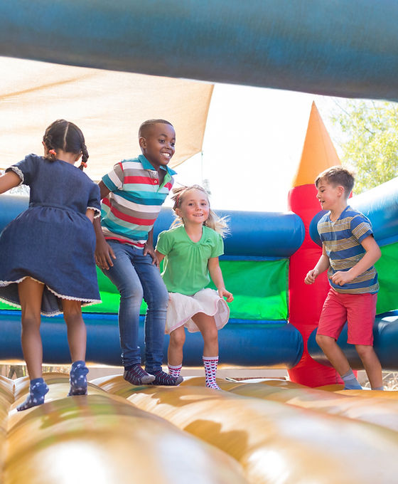 Children Playing on Bouncy Castle
