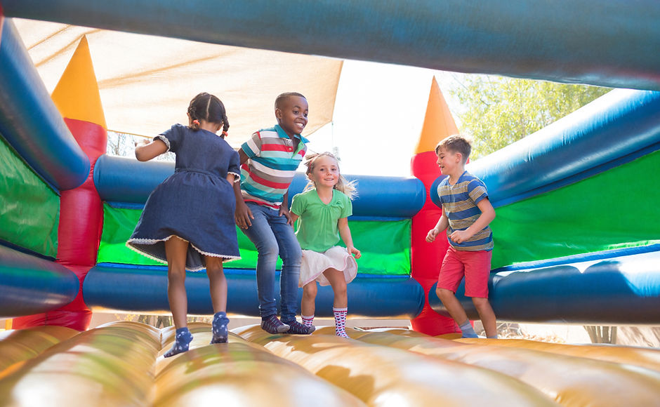 Children Playing on Bouncy Castle