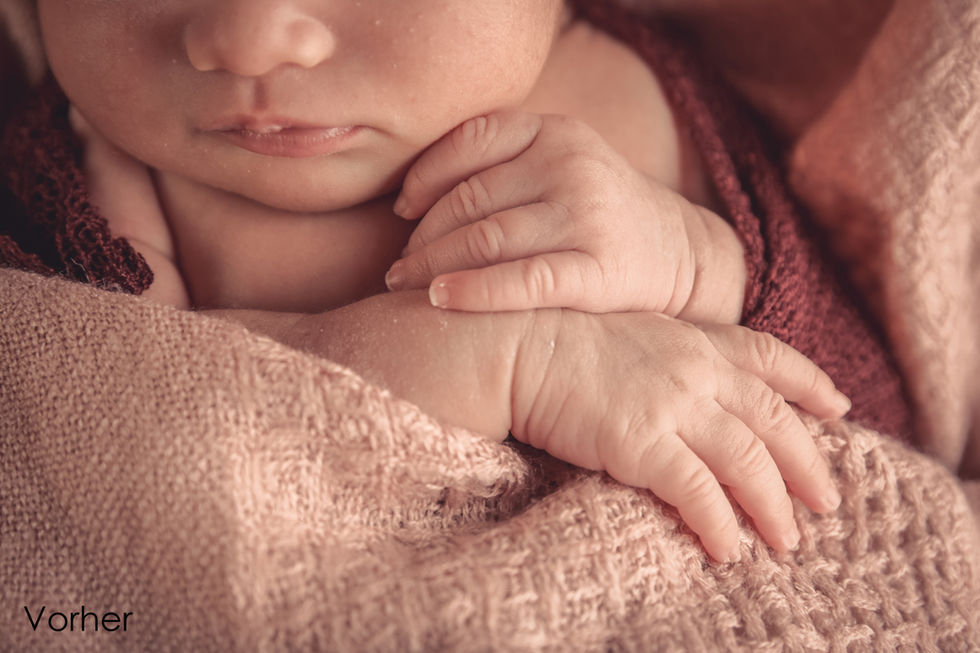 unretuschiertes Foto von einem Baby