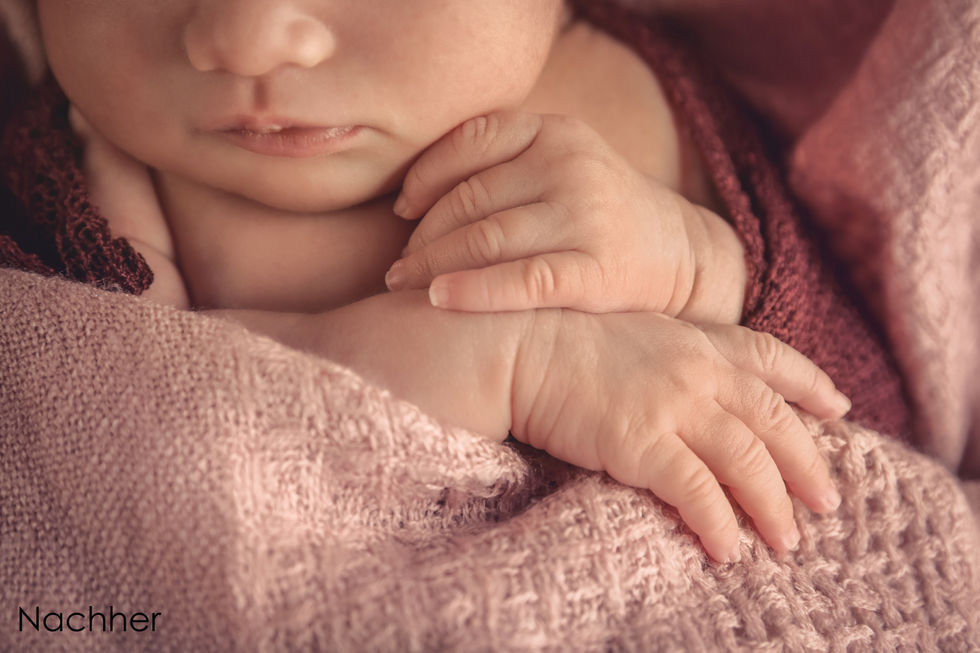 Retuschiertes Foto von einem Baby