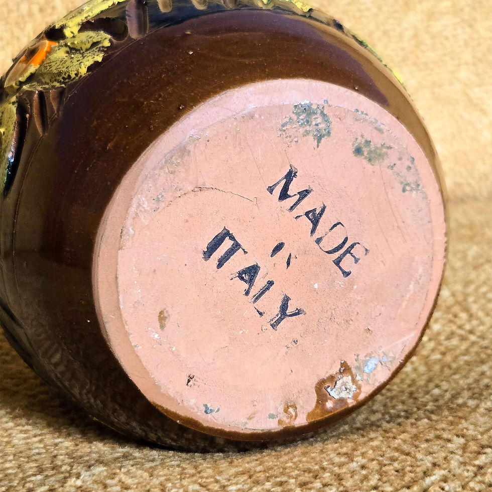 Thumbnail: Vintage 60's Italy Floral Pottery Vase