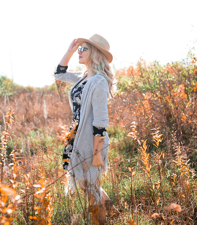 woman in summer field