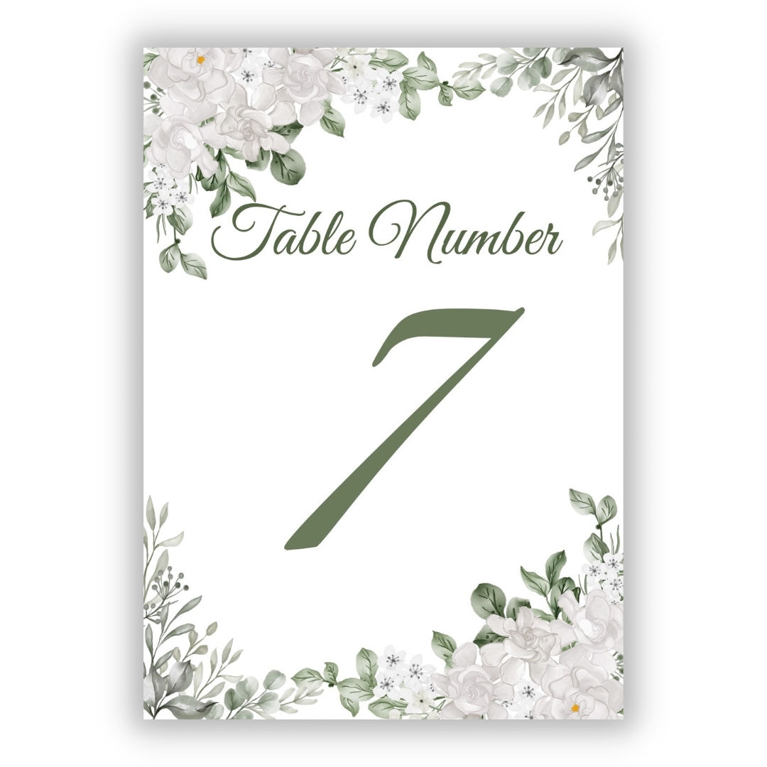 Budapest - Table Numbers