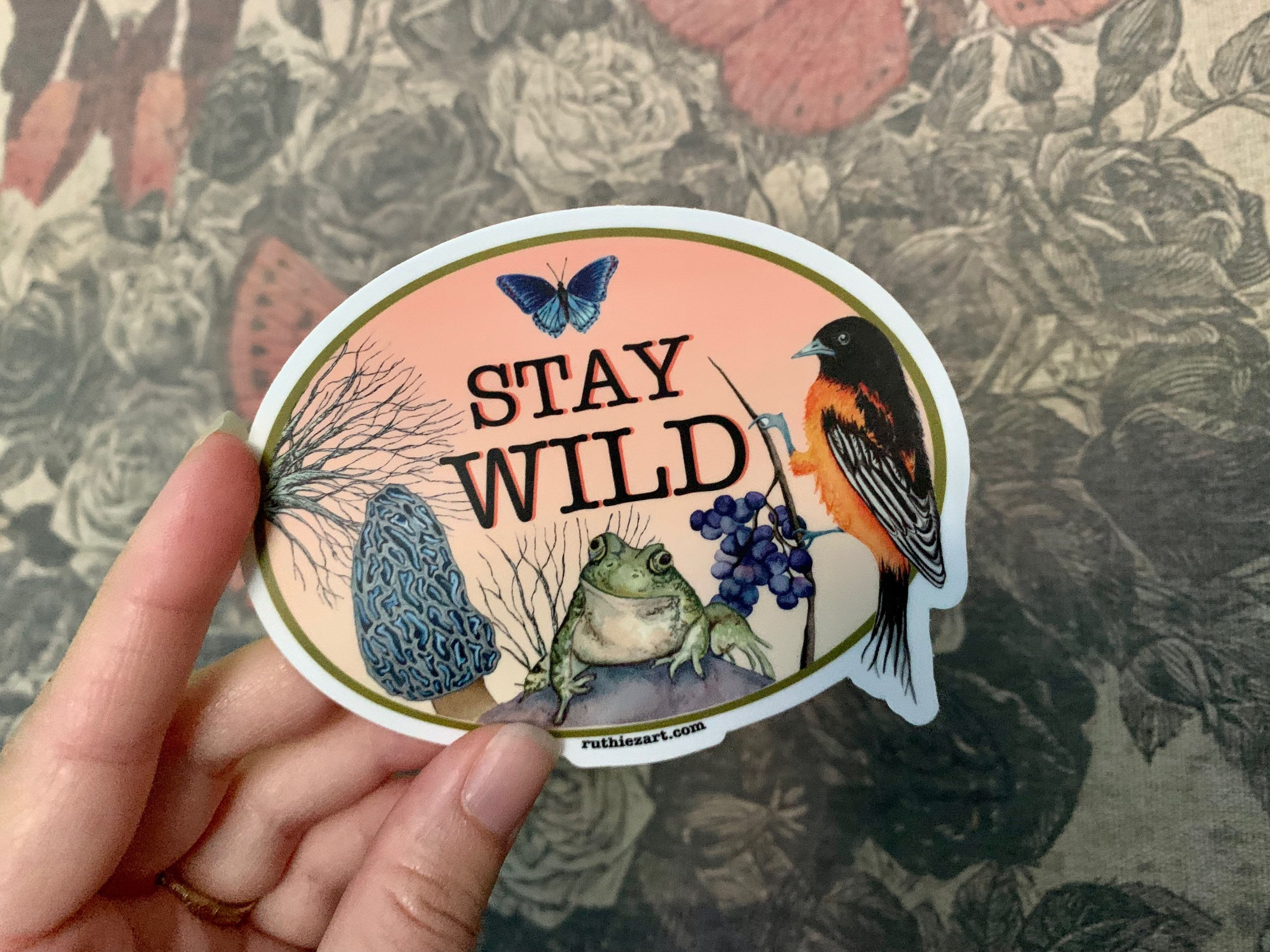 Stay Wild Frog Sticker - Vinyl Sticker 4 inch