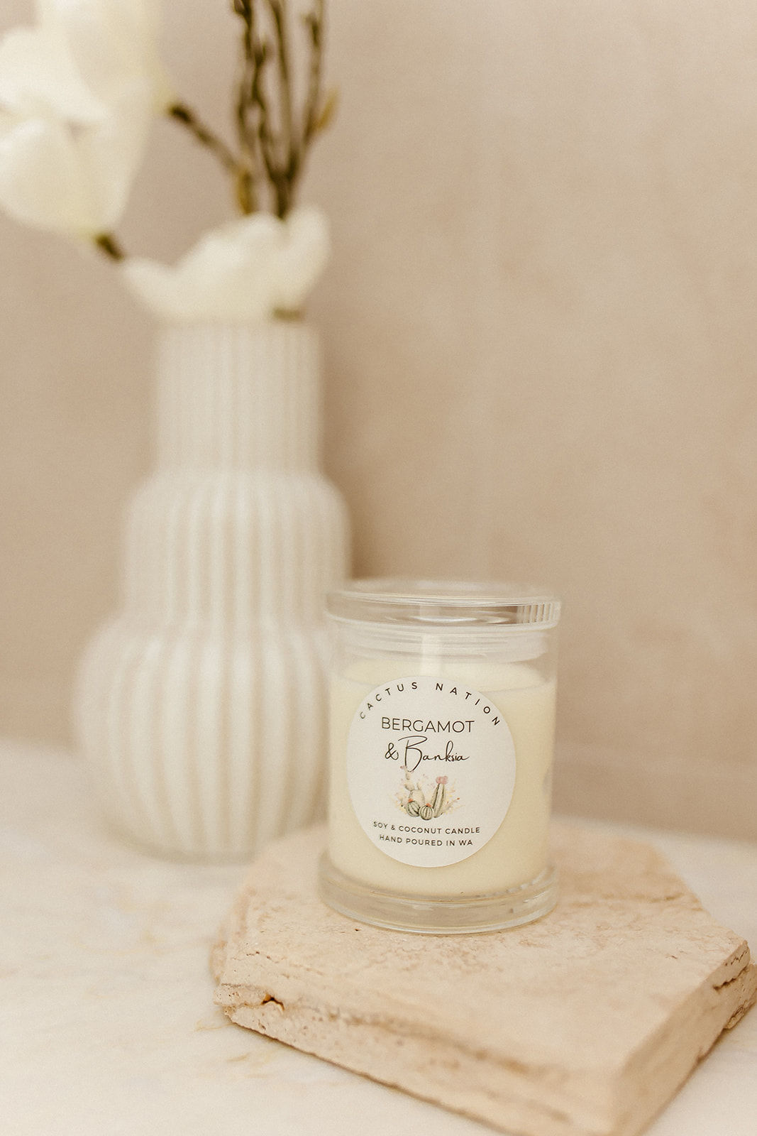 Large Cactus Nation - Bergamot & Banksia Soy Candle
