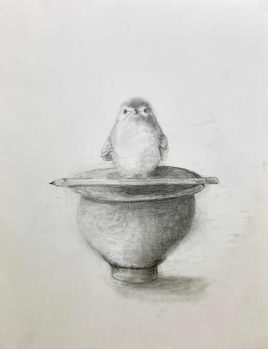 Bird with bowl
