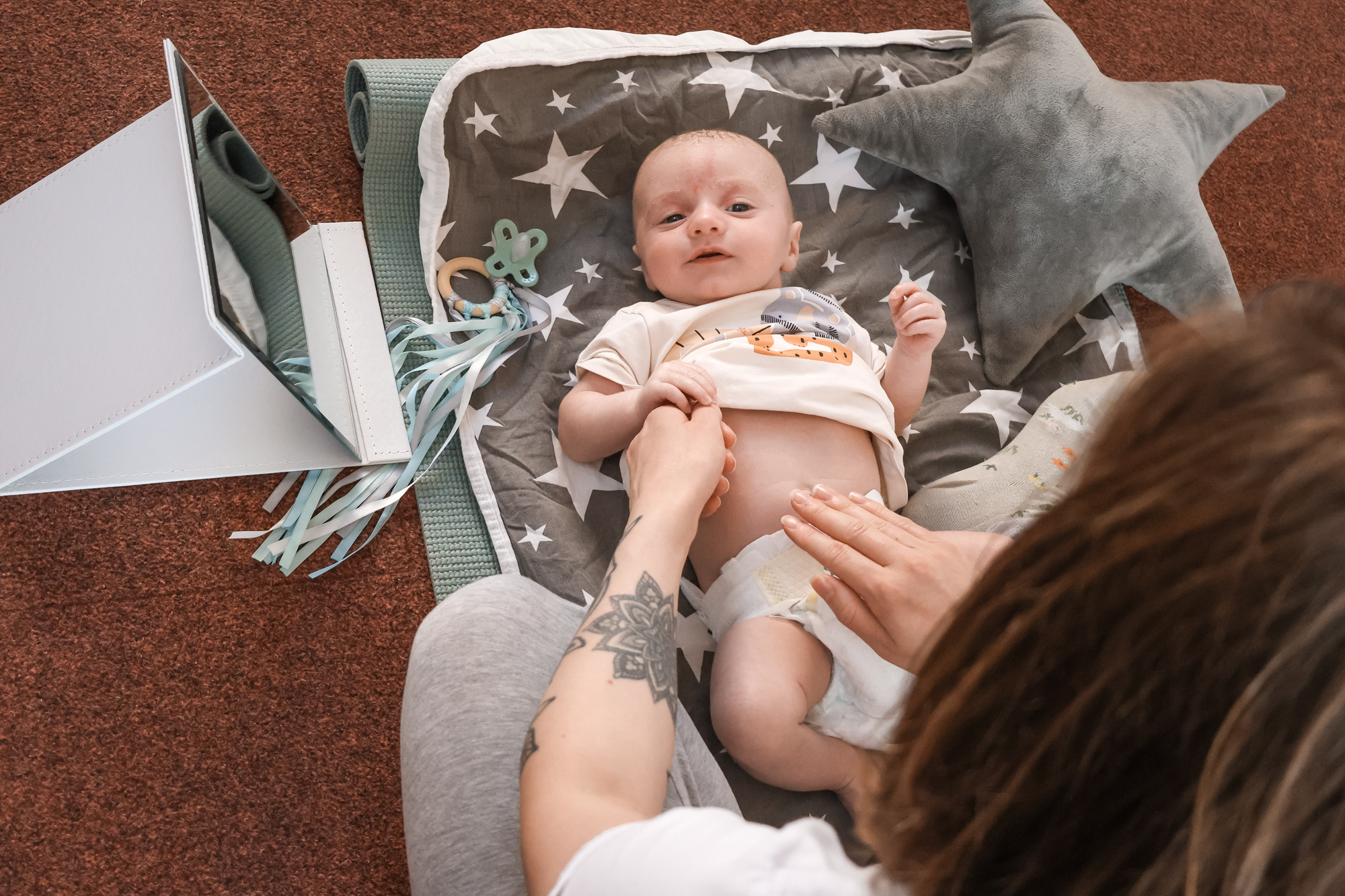 mummy and baby massage