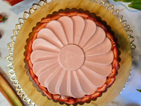 Recette de tarte fraise - rhubarbe