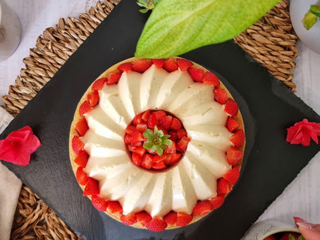 Tarte vanille, fraise et crème d'amandes