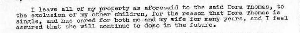 Excerpt from Albert's will