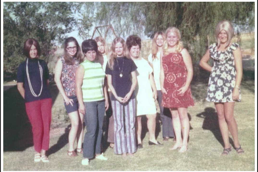 From Left: Jody Tucker, Barbara Tucker, Geri Tucker, Jeanne Tucker, Jamie Tucker, Sammie Gene Walker, Jennifer Tucker, Kay Coxon, Deborah Walker